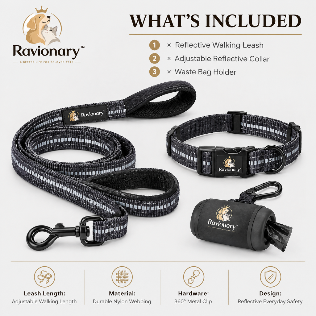 ravionary™ Reflective Everyday Walk Leash Set