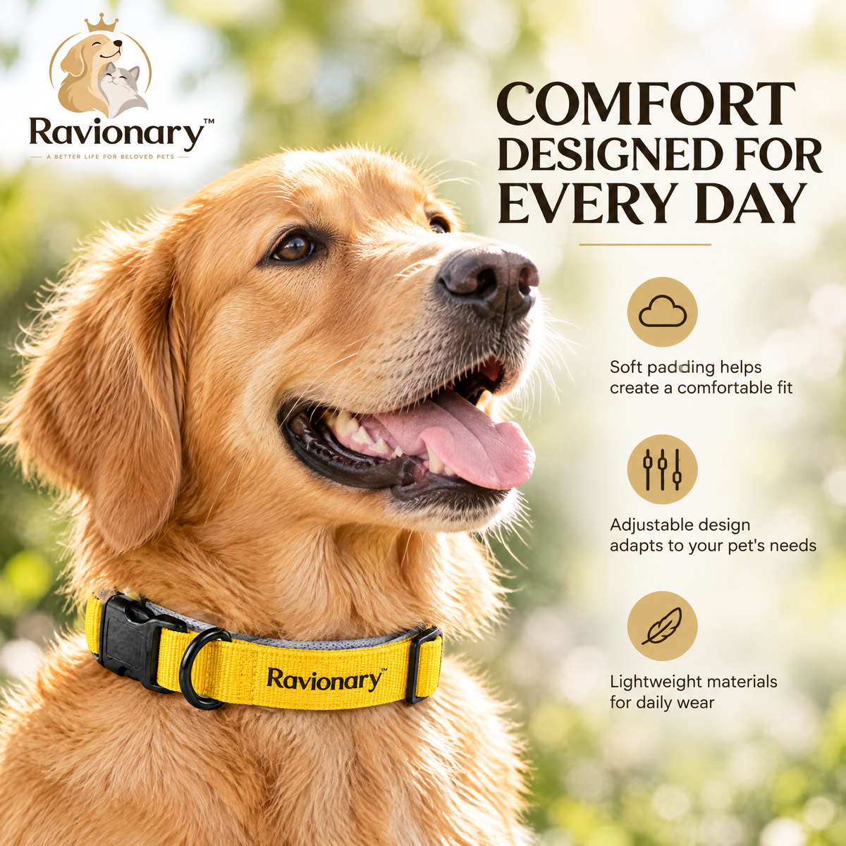 ravionary™ Comfortable Adjustable Pet Collar