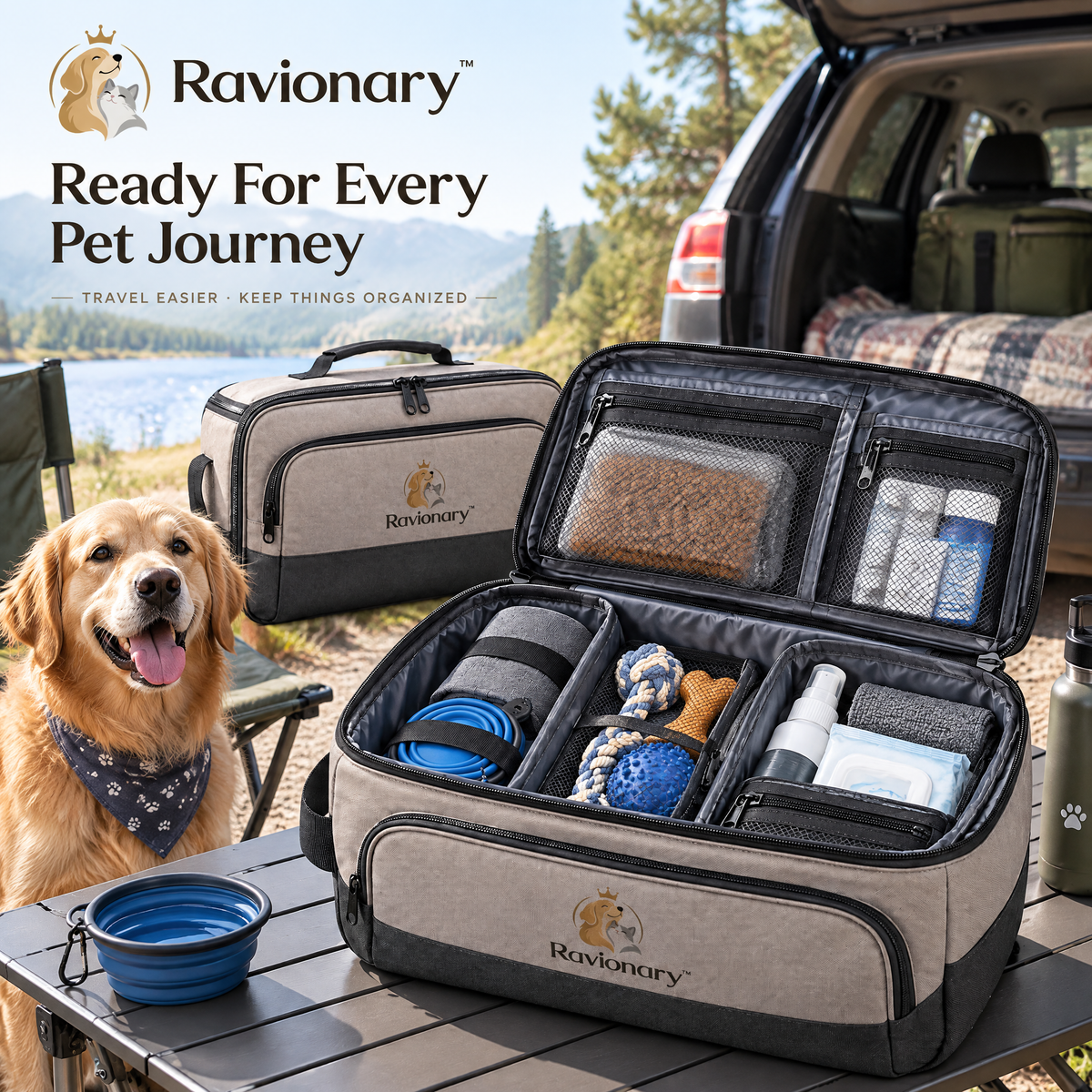 ravionary™ Explorer Pet Journey Organizer