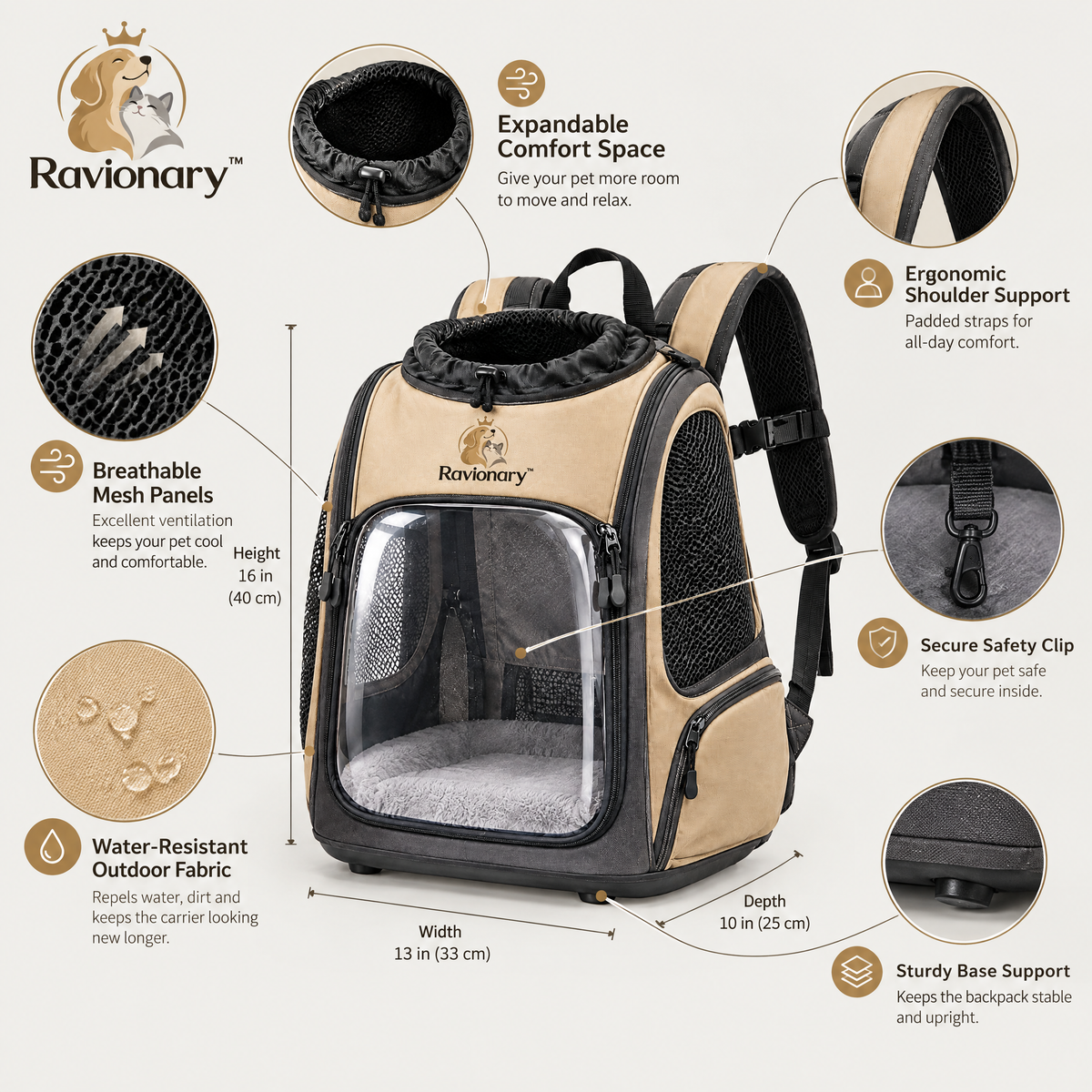 ravionary™ Adventure Ready Pet Backpack