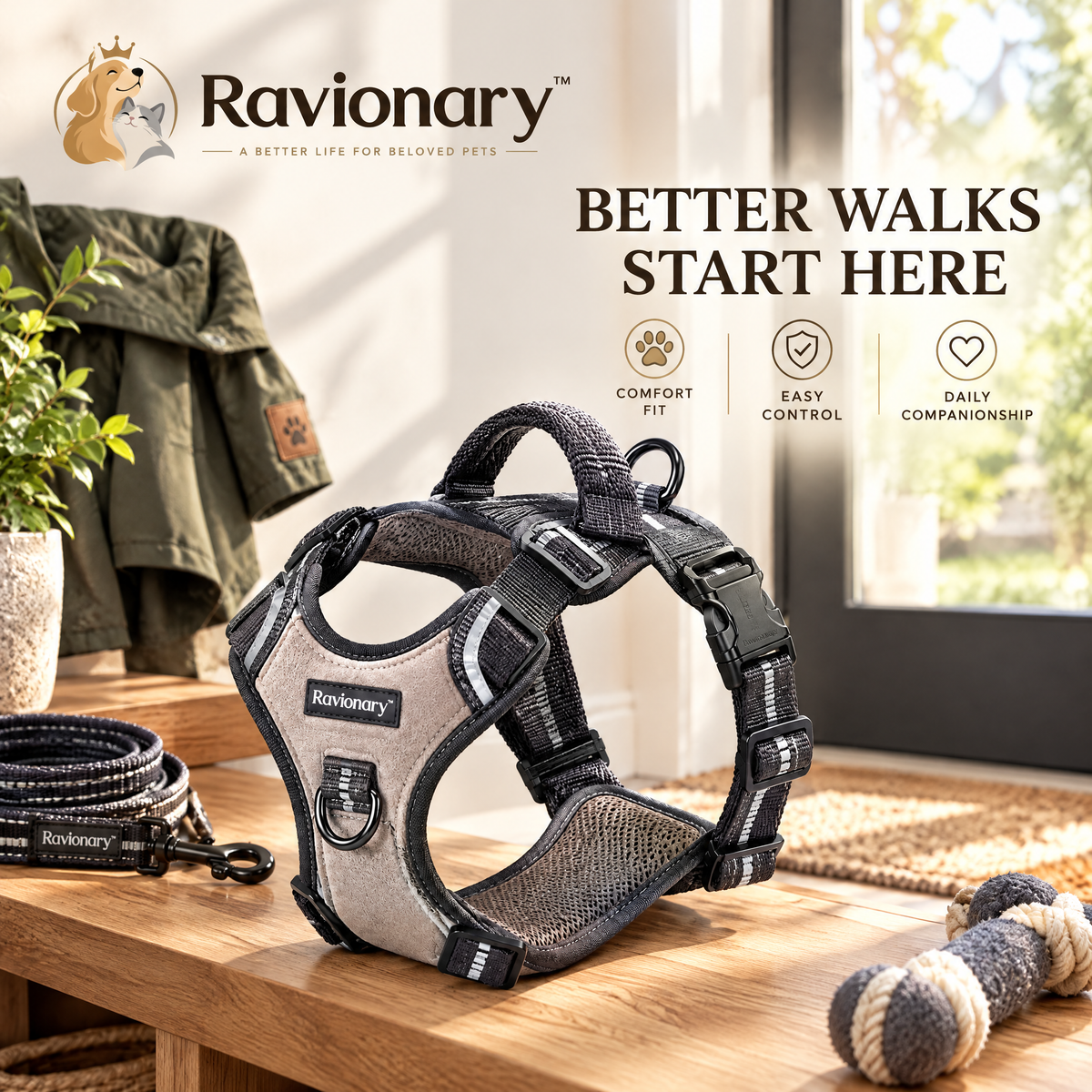 ravionary™ Premium No-Pull Walking Harness
