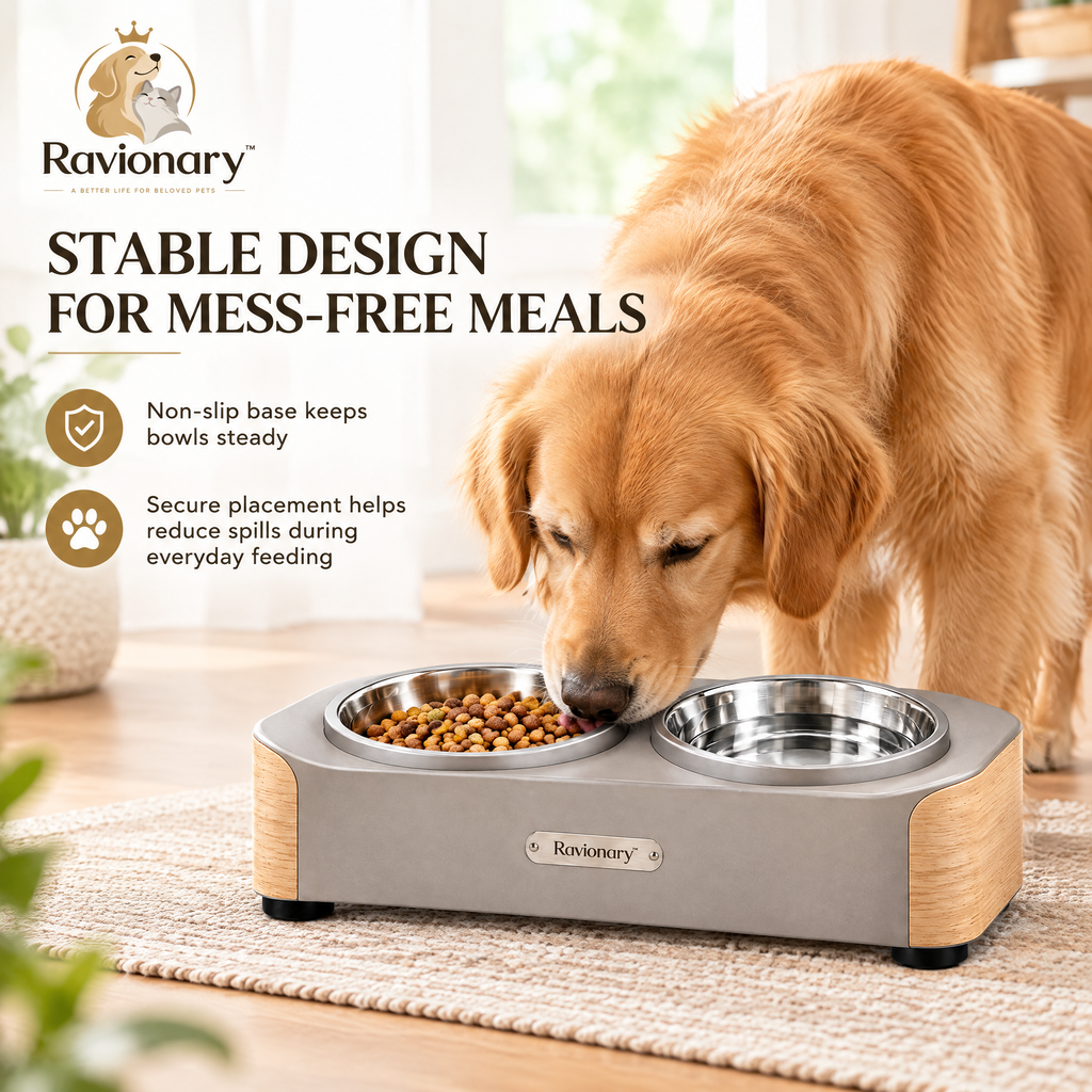 ravionary™ Modern Elevated Pet Bowl Set